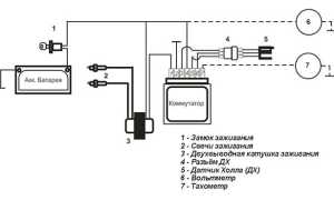 Подключение датчика Холла к коммутатору по схеме