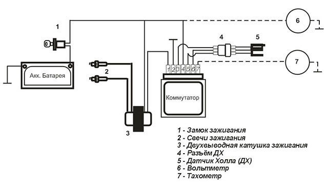 Схема коммутатор+датчик холла
