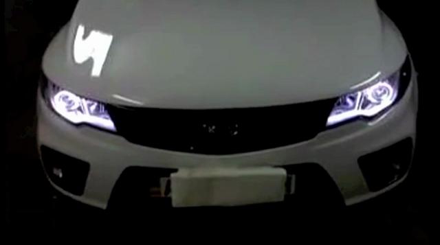 Идеально настроенные фары Kia Cerato Koup Идеально настроенные фары Kia Cerato Koup