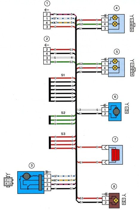 схема электропроводки ваз 2112