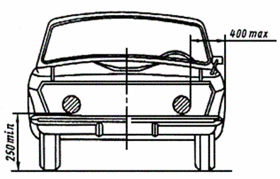 Согласно требований ГОСТ 8769-75, ПТФ должны вписываться в указанные габариты