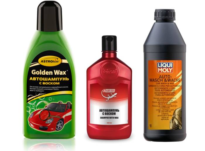 Примеры автошампуней с воском Примеры автошампуней с воском