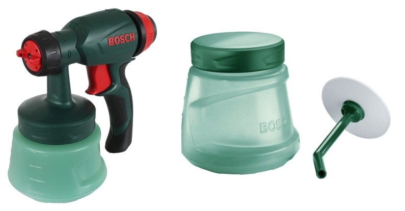 Удобный бачок под краску в краскопульте Бош PFS 65 Удобный бачок под краску в краскопульте Бош PFS 65