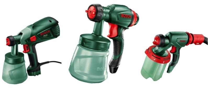 Краскопульты Bosch имеют легкие, но прочные корпуса Краскопульты Bosch имеют легкие, но прочные корпуса