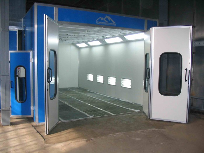 Освещение в готовой покрасочной камере Освещение в готовой покрасочной камере