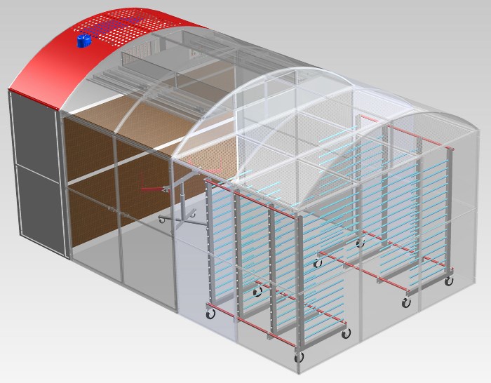Покрасочная камера с водяным калорифером Покрасочная камера с водяным калорифером
