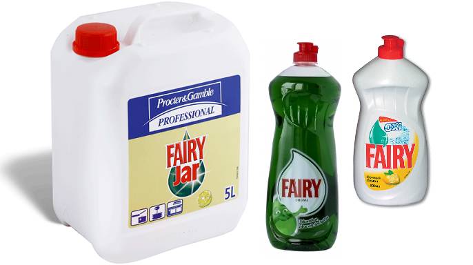 Моющее средство Фейри разных объемов Моющее средство Фейри разных объемов