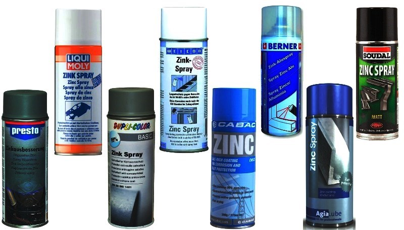 Цинковый спрей различных марок Цинковый спрей различных марок